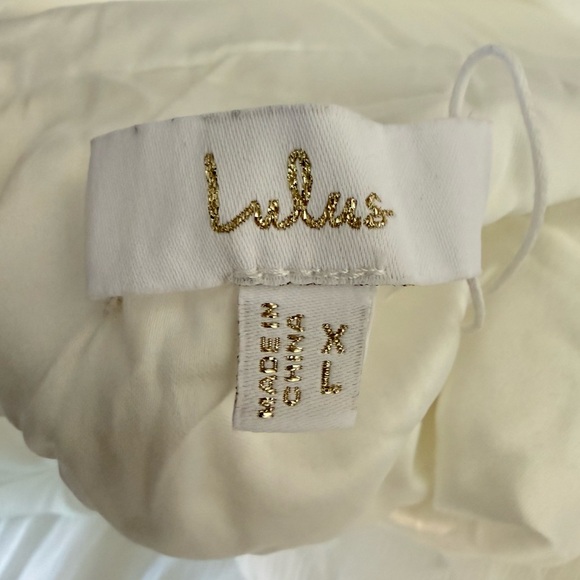 NWT Lulus Enchant My Love White V-Neck Long Sleeve Maxi Dress Size XL - Picture 9 of 9